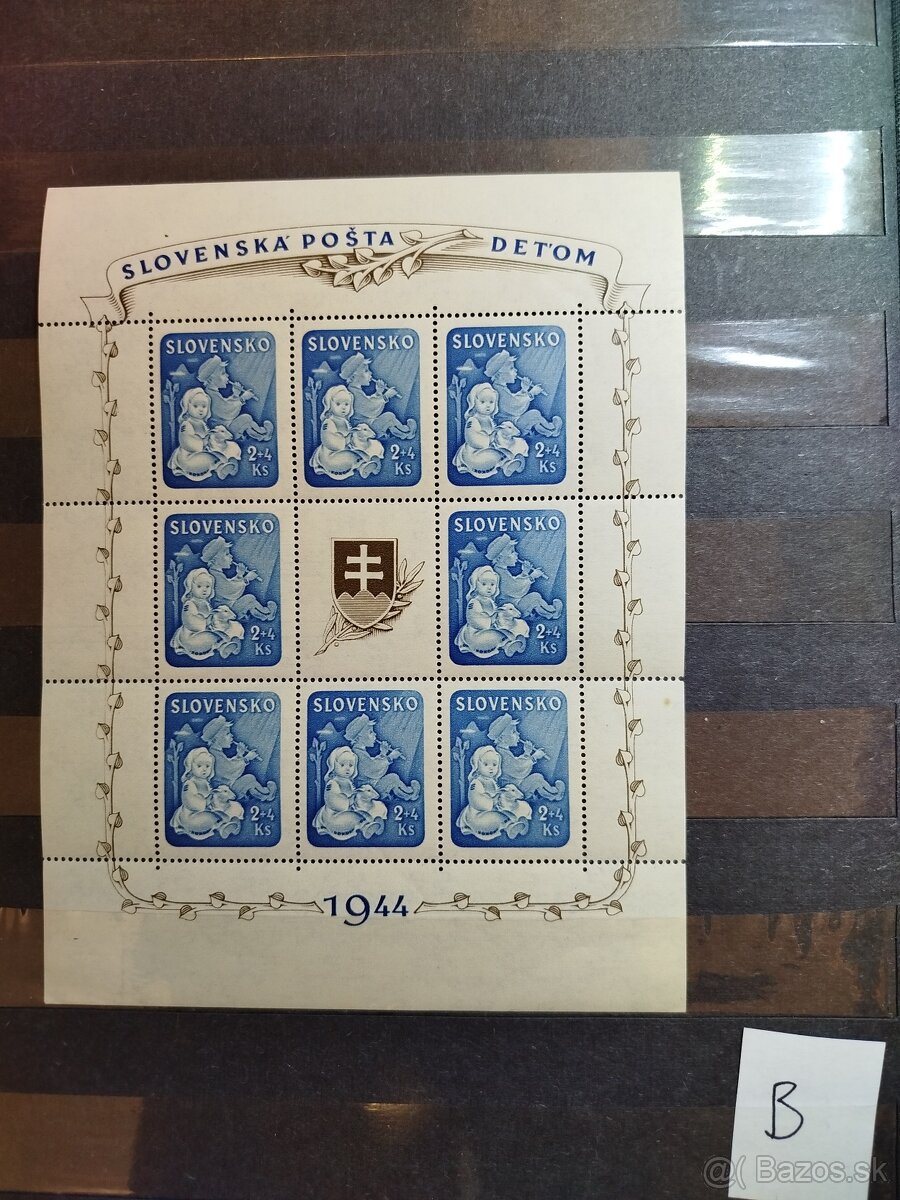 Slovenský štát - Hárček Deťom 1944 - všetky typy - 3