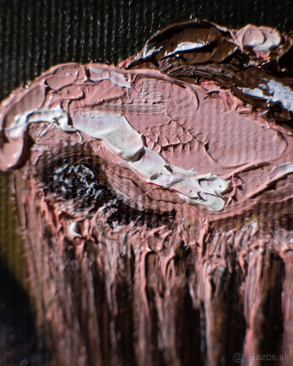 Zátišie s cupcake - tradičná olejomaľba - 3