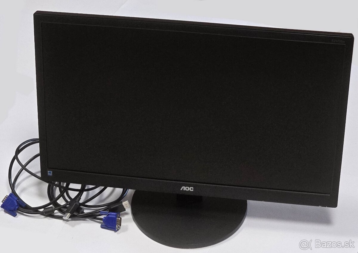Predám AOC E2470SWHE – 24" Full HD monitor, 1 ms, HDMI - 3