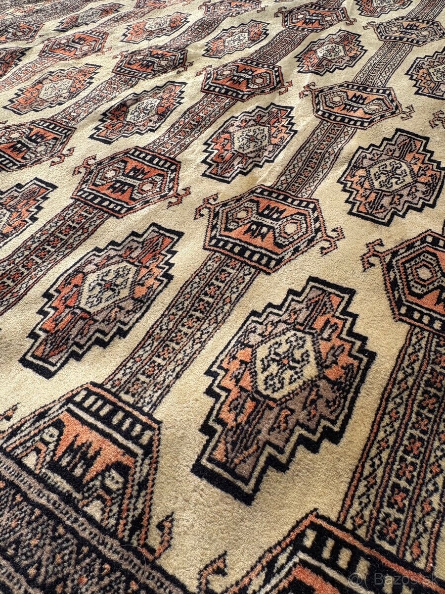 Luxusný ručne viazaný koberec s hodvábom, top stav, 280x190 - 3