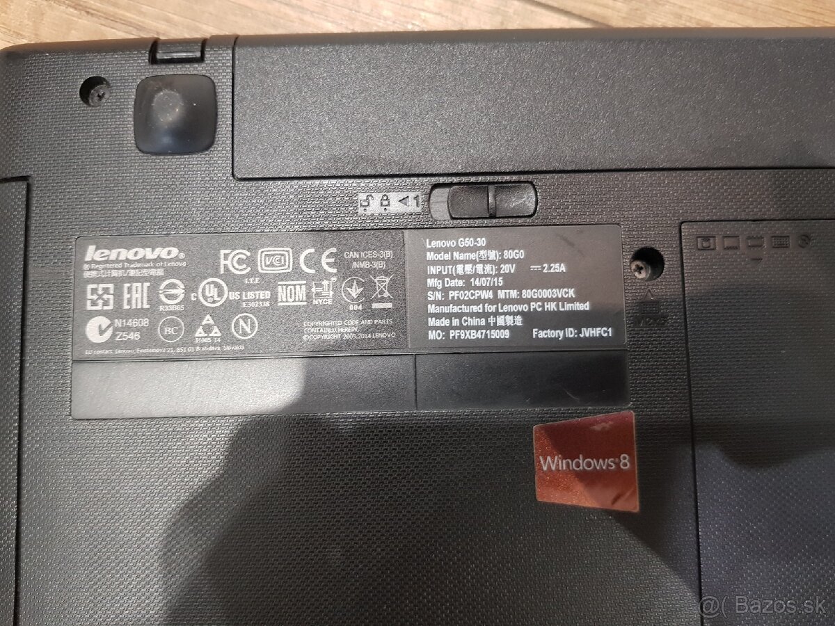 Lenovo G50-30 na náhradné diely. - 3
