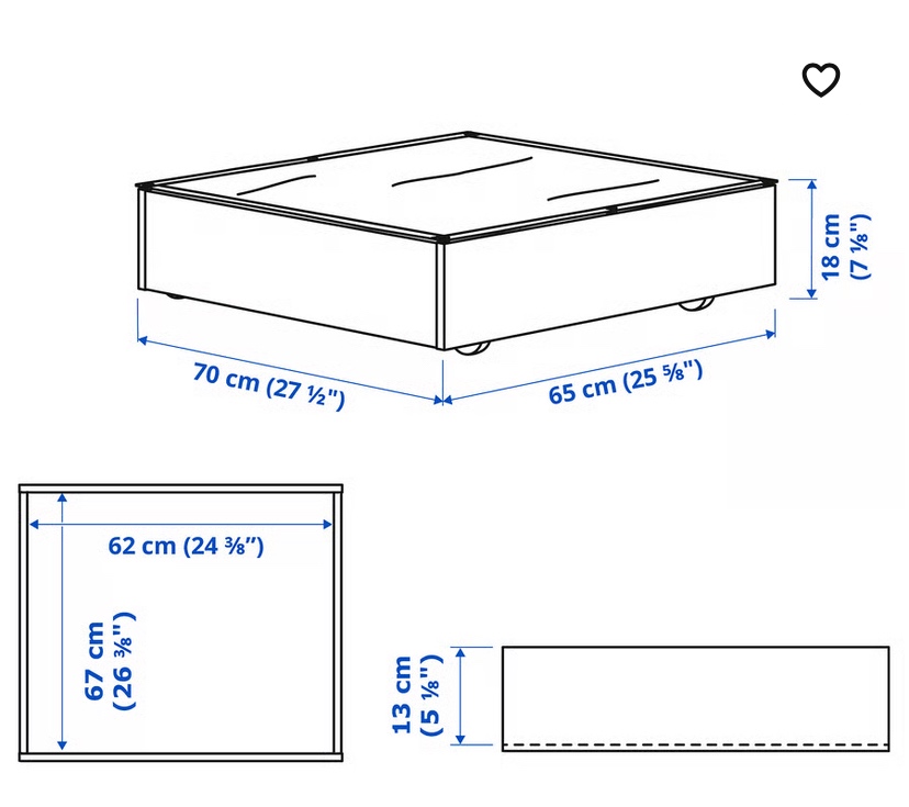 Úložný box pod posteľ, 70x65x18 - 3