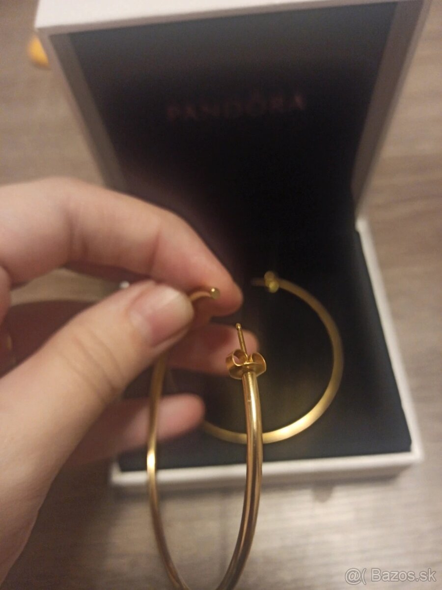 Pozlátené Pandora náušnice - 3