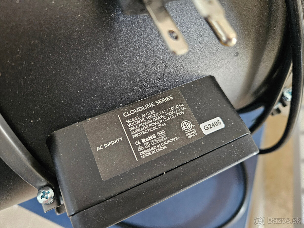 AC INFINITY - Ventilátor, tlmič (silencer) a flexibilná rúra - 3