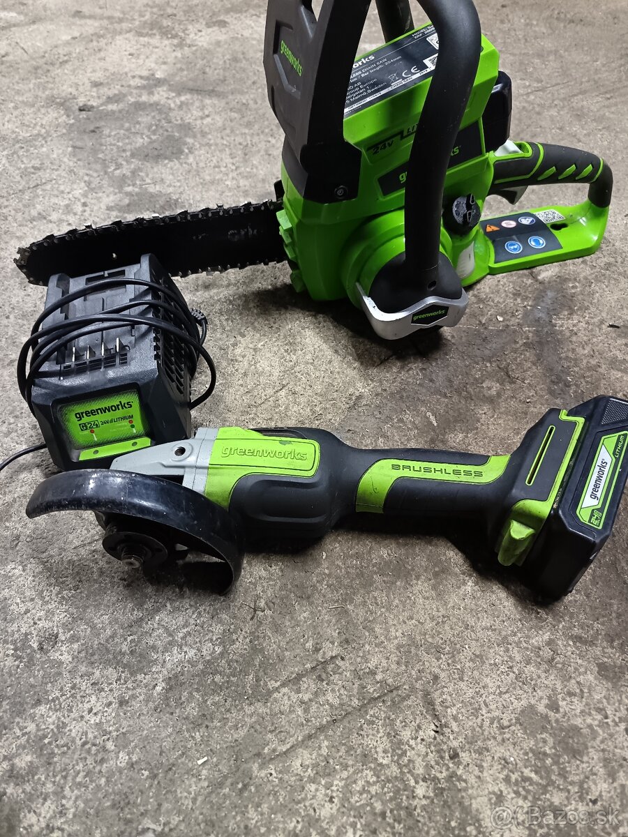 Akú píla a rozbrusovačka Greenworks - 3