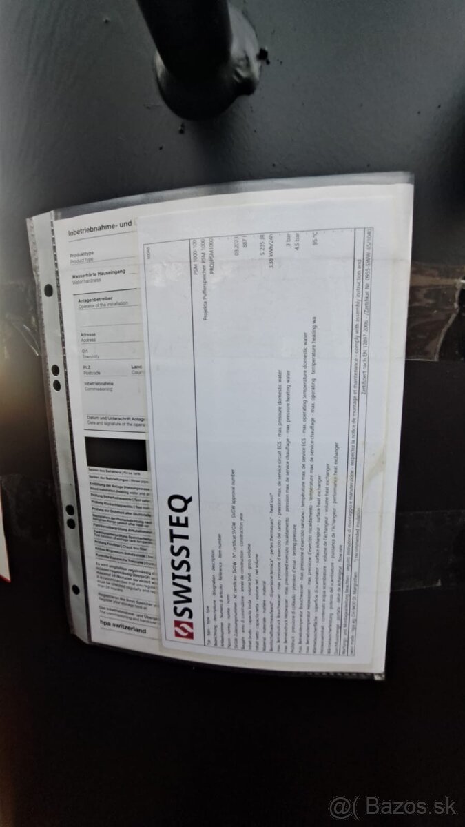 Predám novú akumulačnú nádrž SWISSTEQ 1000L - 3