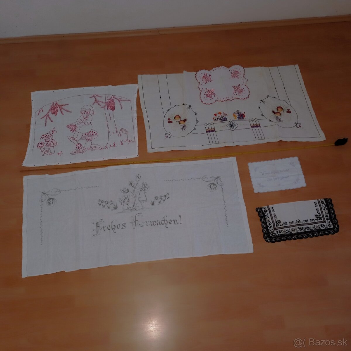 Retro vyšívané nástenky-chalupárske dekorácie výber z 12 kus - 3