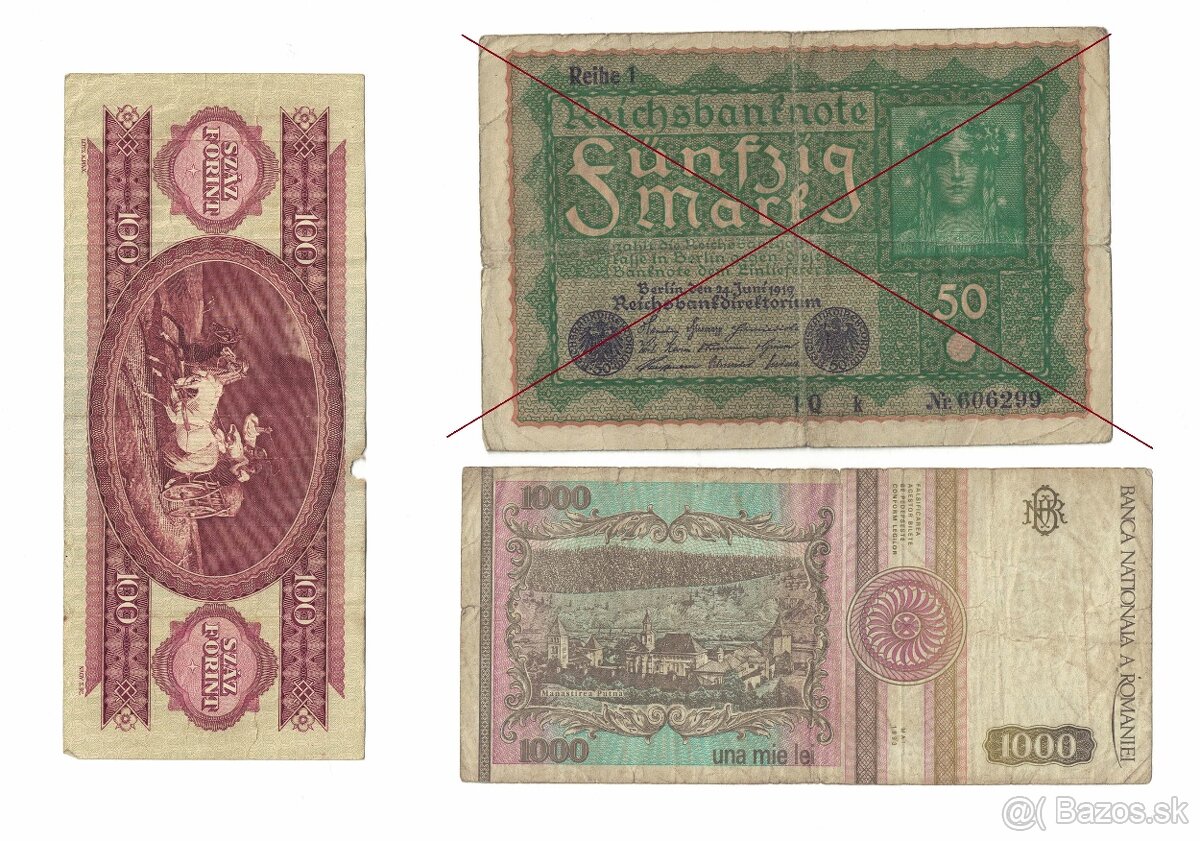 Zbierka bankoviek - rôzne po 1.5eur - 3