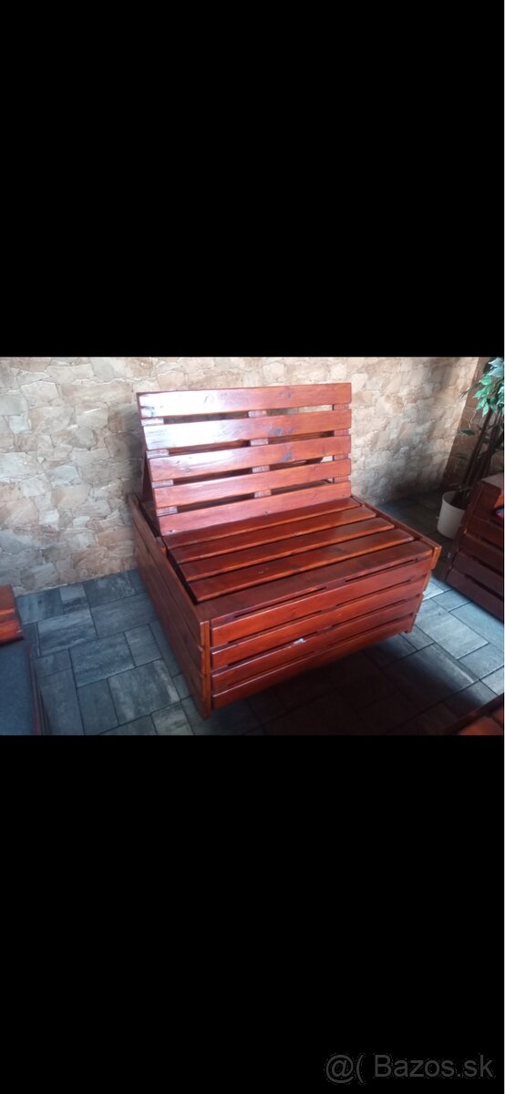 Zahradne sedenie s poduškami a operadlami - 3