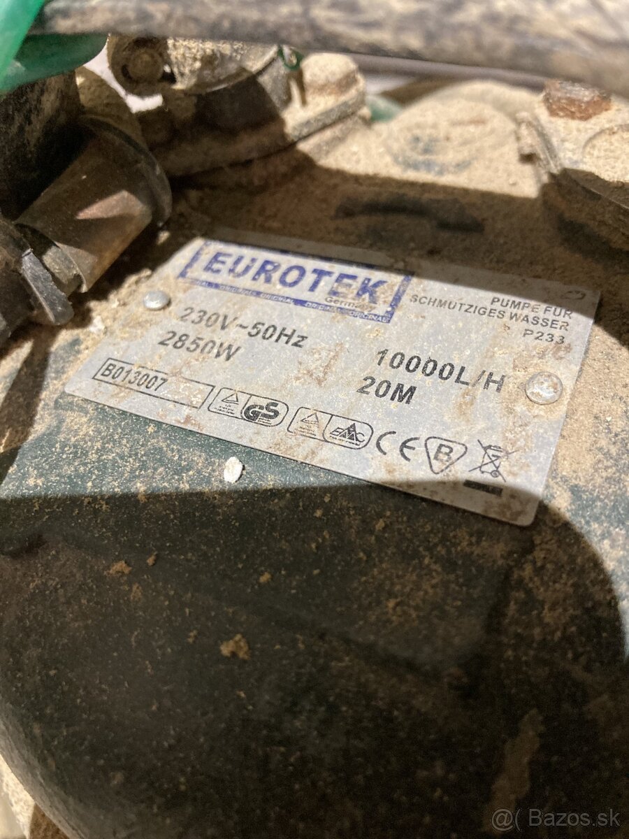 Kalové ponorné čerpadlo EUROTEK + hadica - 3