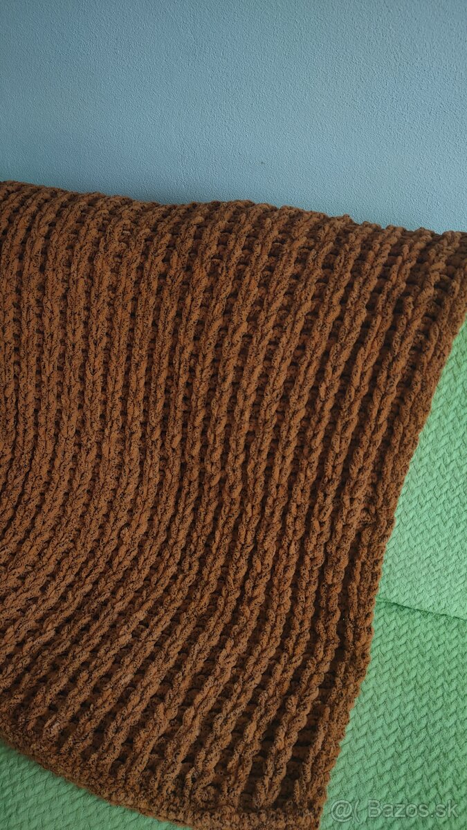 Ručné pletená detská deka do kočíka - 3