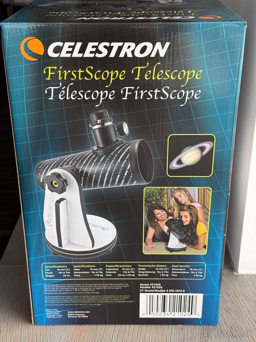 hvezdársky ďalekohlad Celestron Firstscope 76 - 3