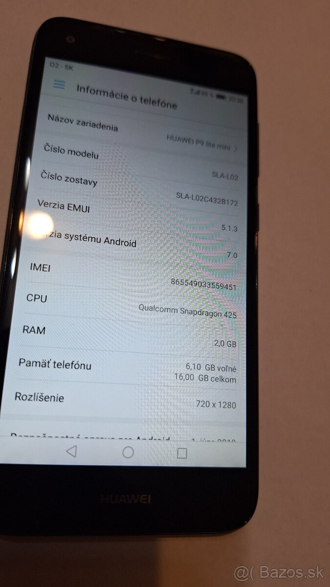 Huawei P9 lite mini cierny 2/16GB android 7 - 3