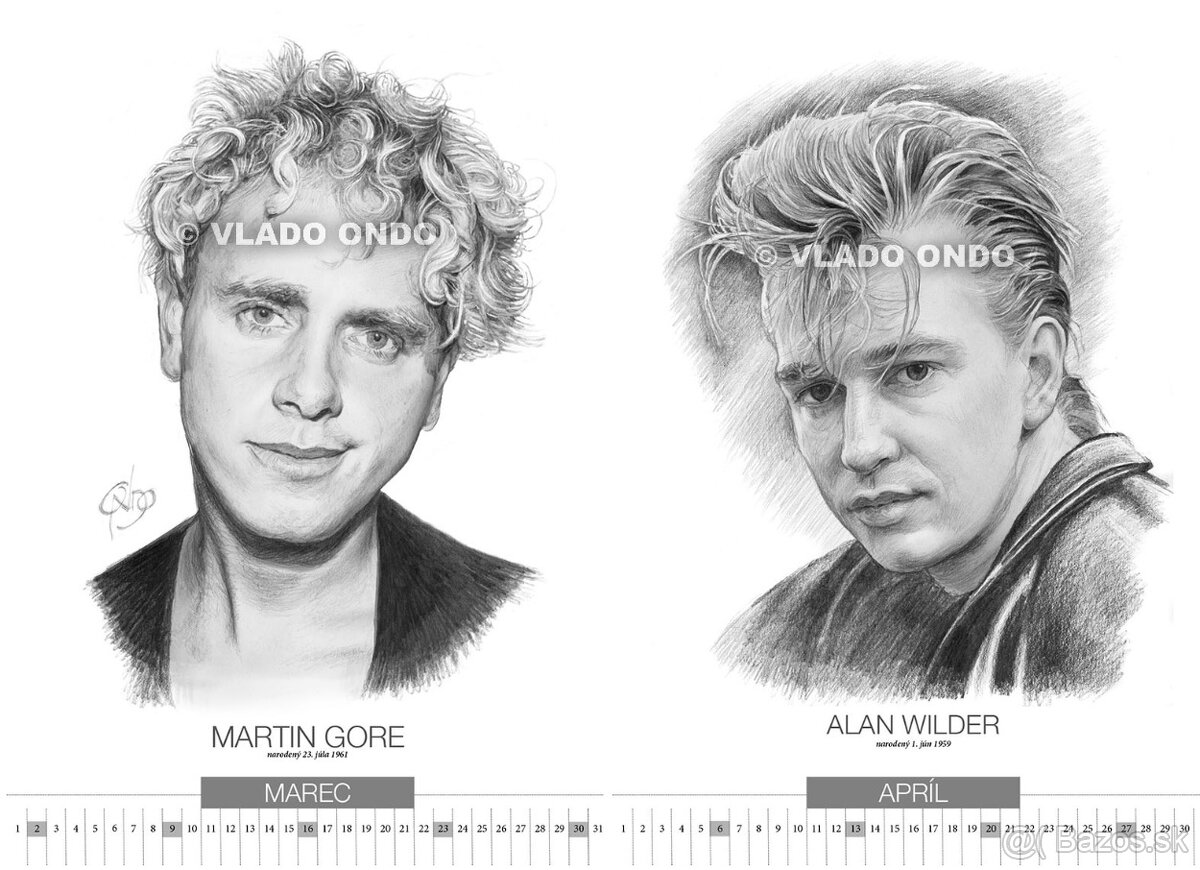 unikátny kreslený kalendár Depeche Mode 2026 - 3