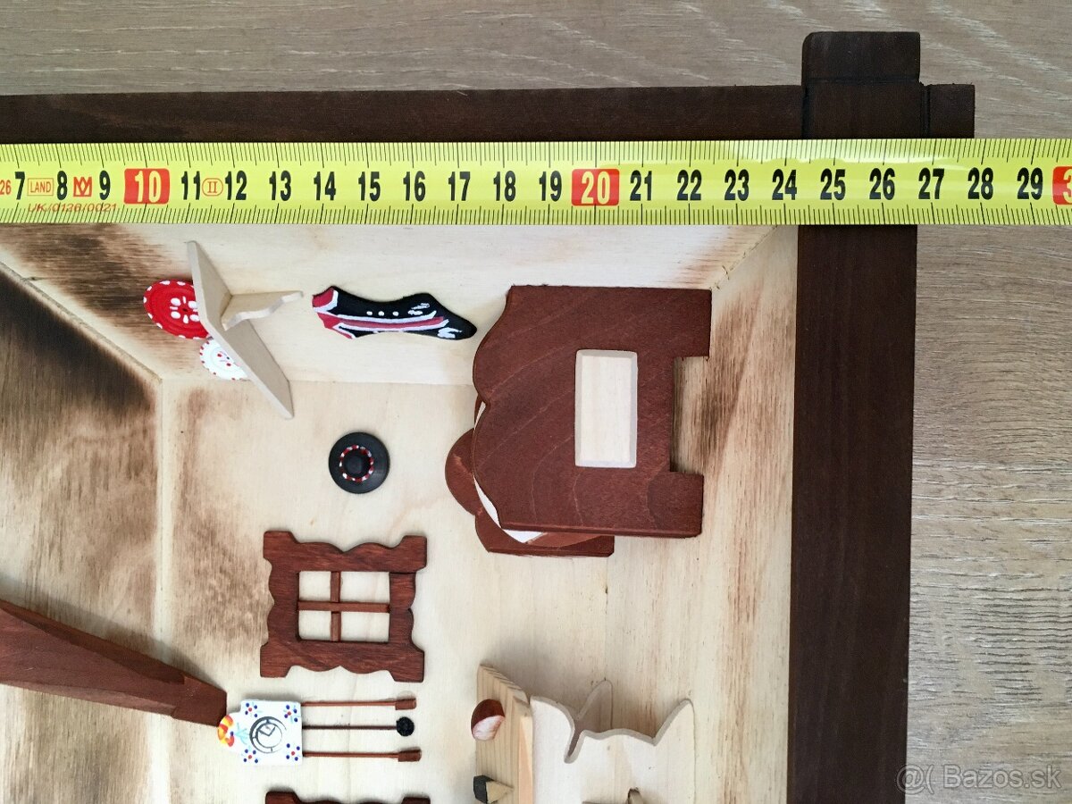 Drevený obraz slovenská izba, kuchyňa NOVÉ - 3