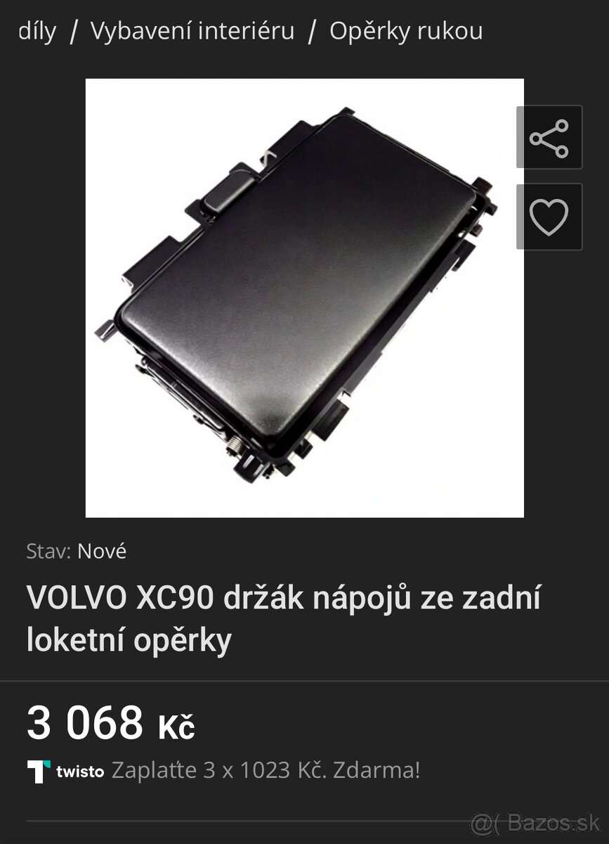 Držák nápojů Volvo xc90 - 3