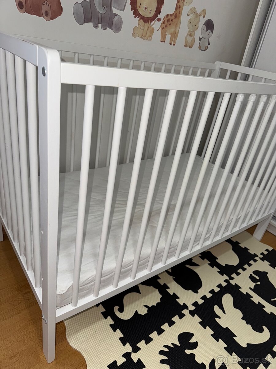 Biela detska postielka 60x120 - 3