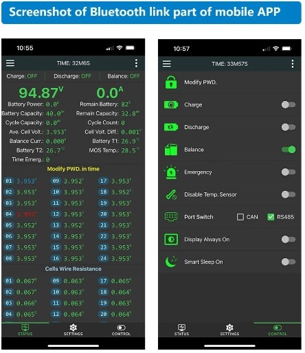 Smart BMS JK B2A20S20P - 200A/2A - 3