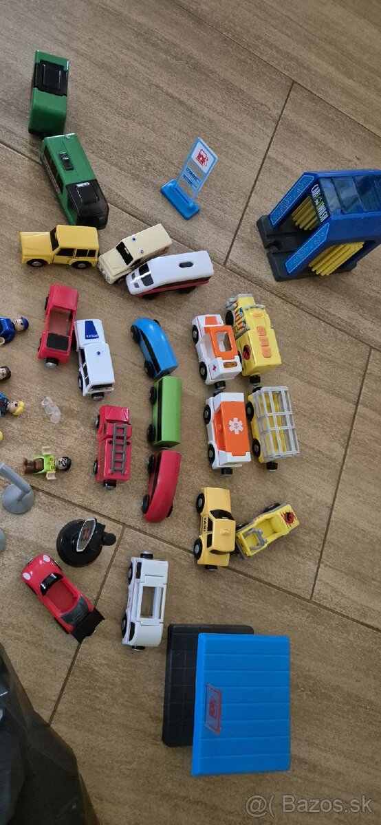 Drevená sada koľajníc a ciest 200+ ks - 3