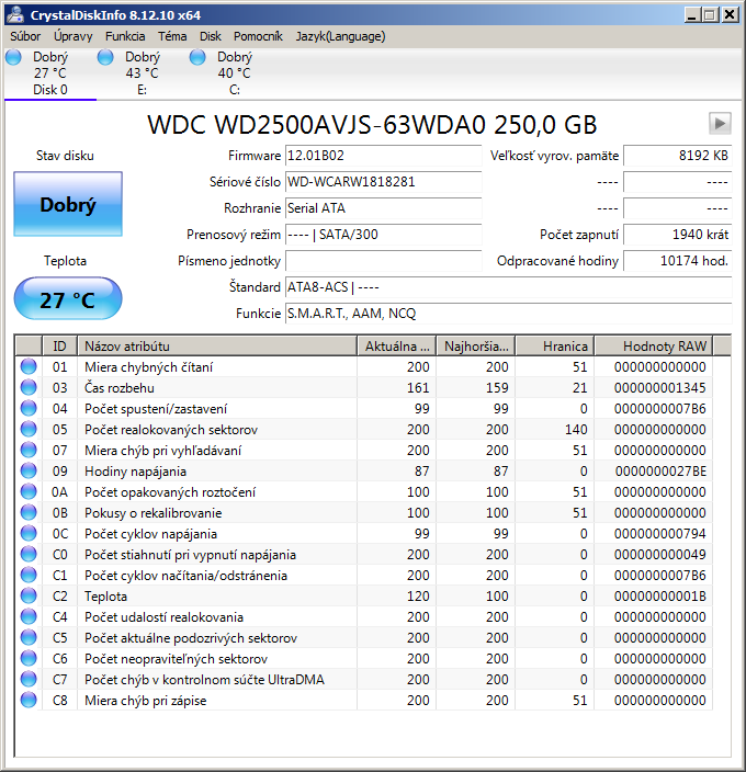 HDD 3,5" Western Digital WD2500AVJS SATA II 250GB 8MB cache - 3