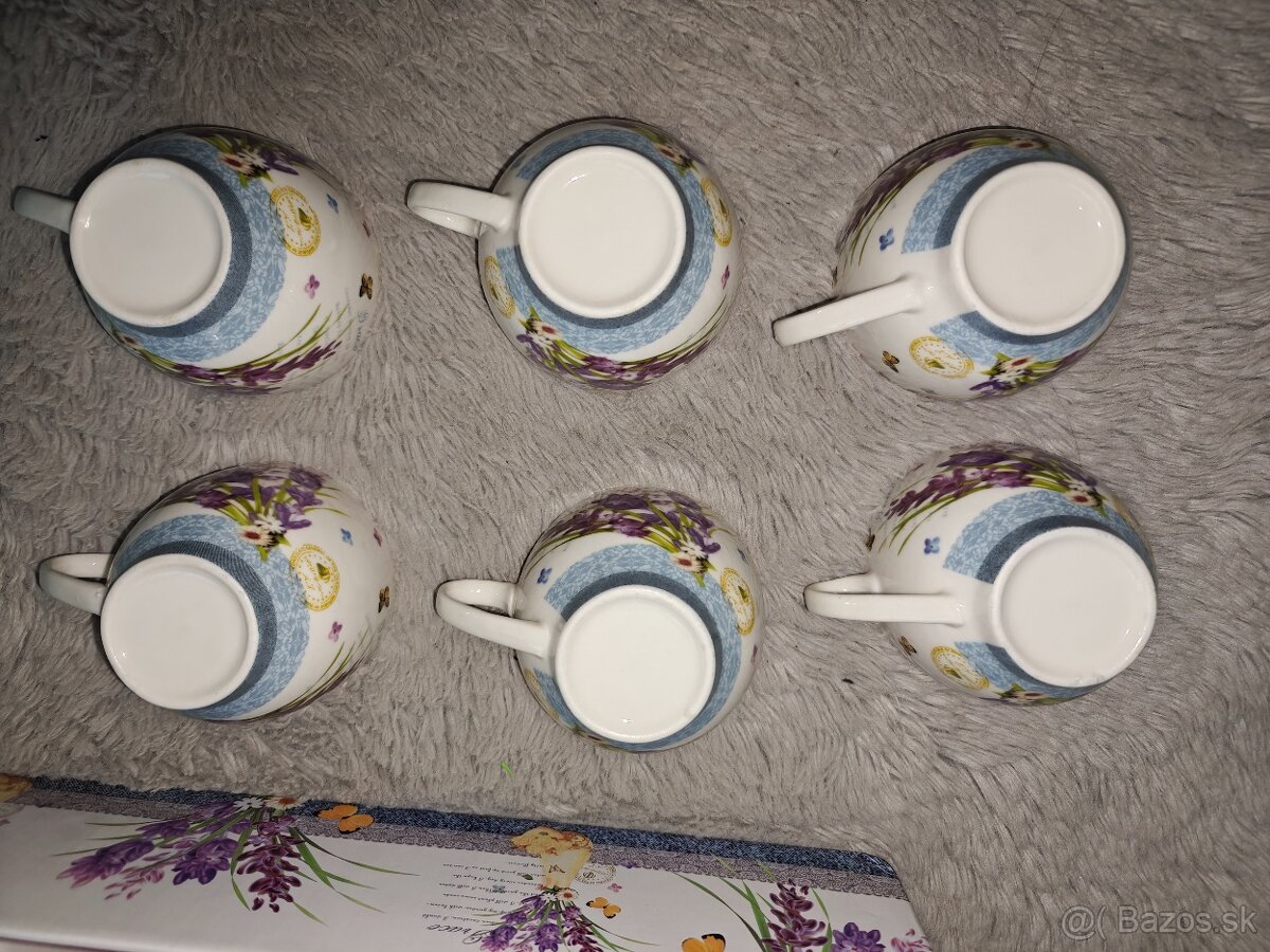 Šálky a podšálky 6 kusov v darčekovom balení - 3