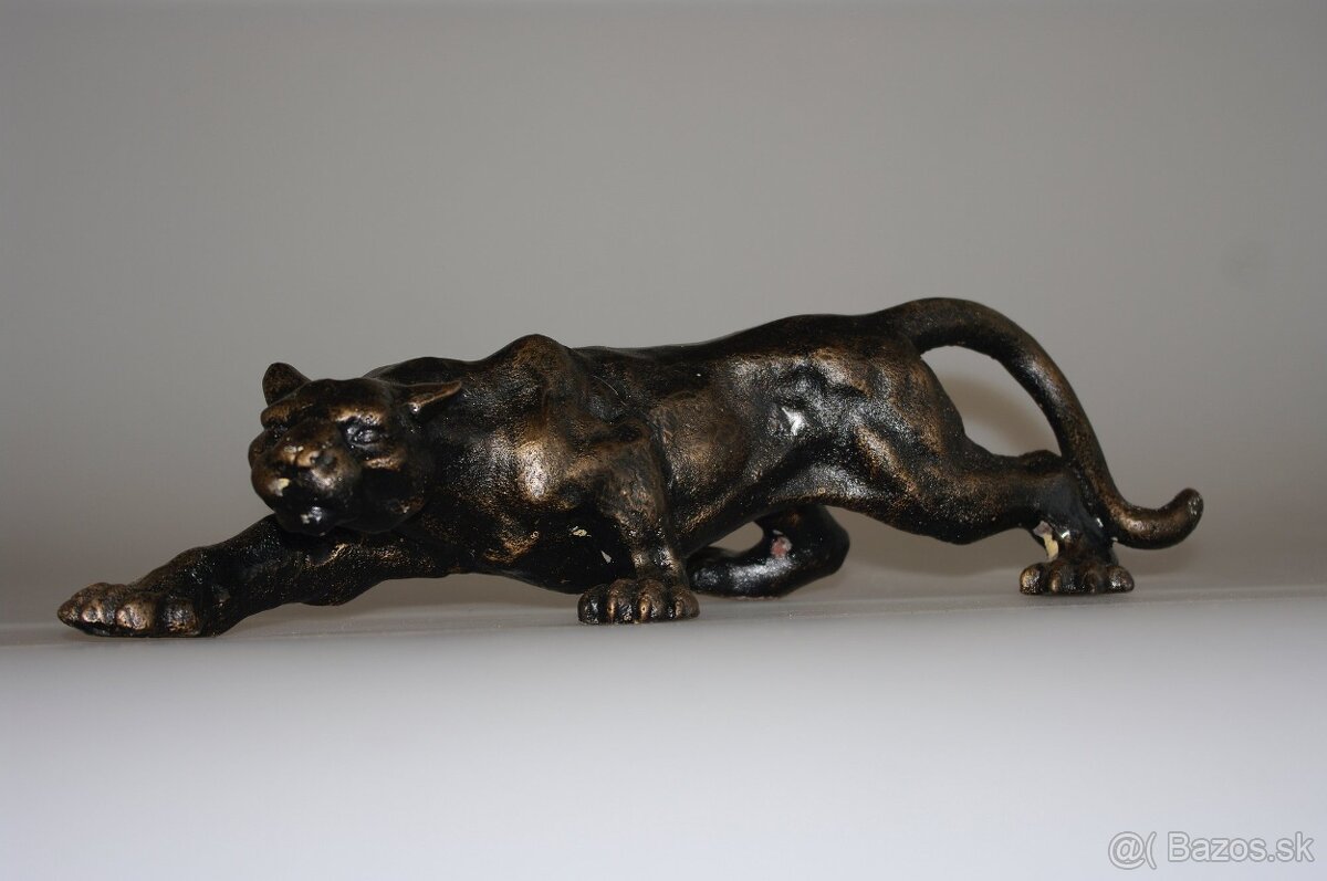 Panter v bronzovej farbe patinový, 4,1kg - 3