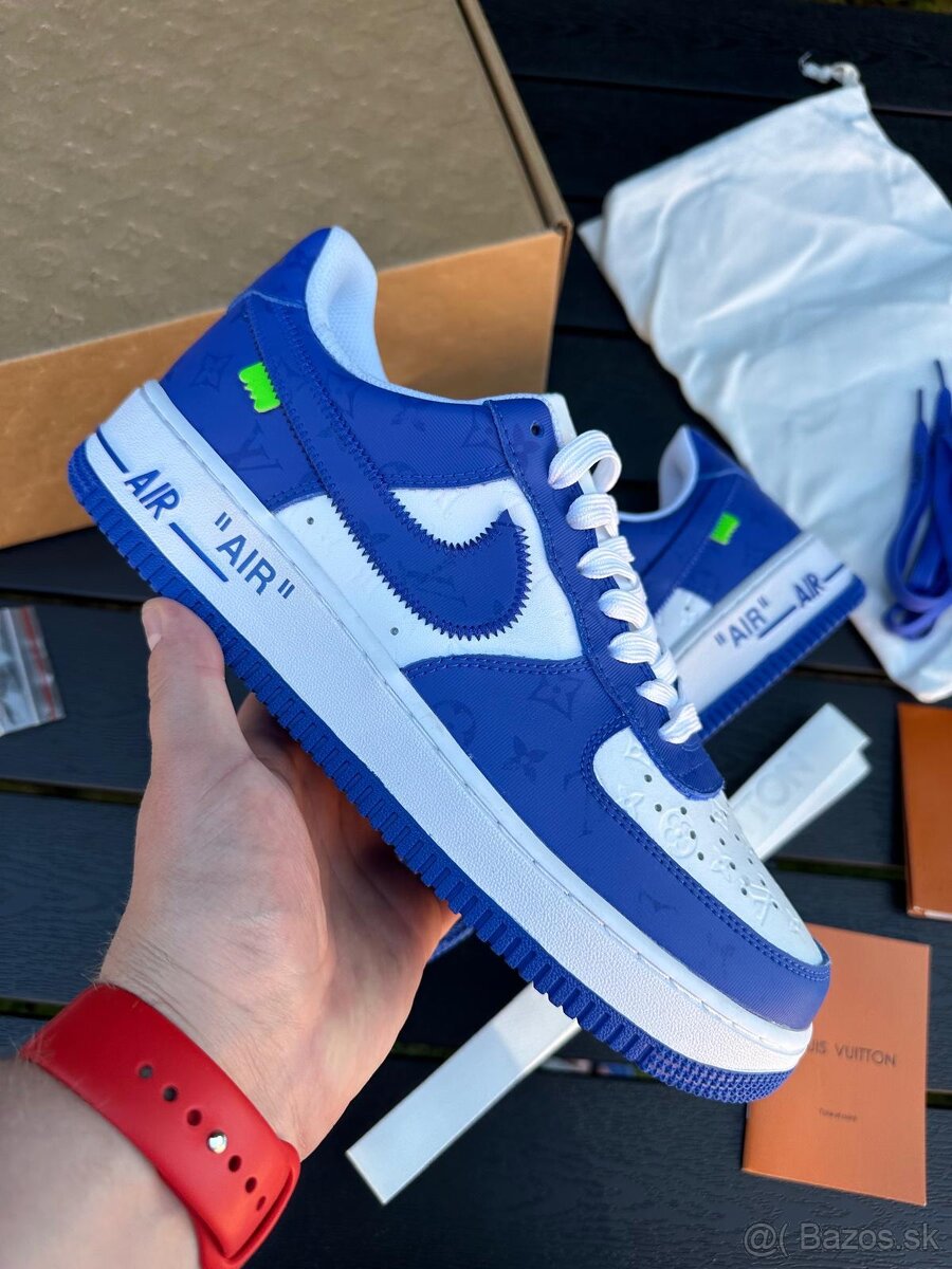 NIKE AIR FORCE 1 LOW LOUIS VUITTON VIRGIL ABLOH WHITE ROYAL - 3