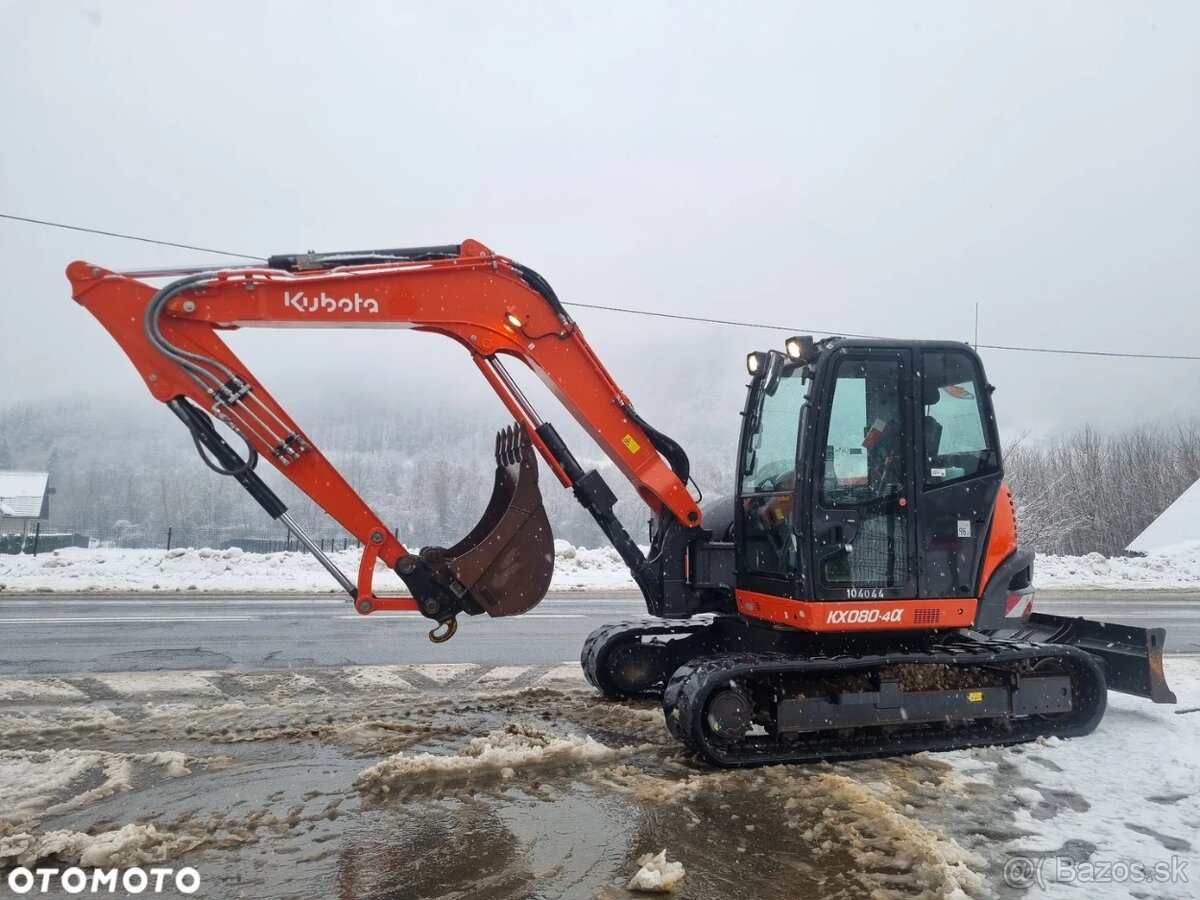 Pásové rýpadlo Kubota KX080-4 s dlhým ramenom 8,5 t PLUS. Ak - 3