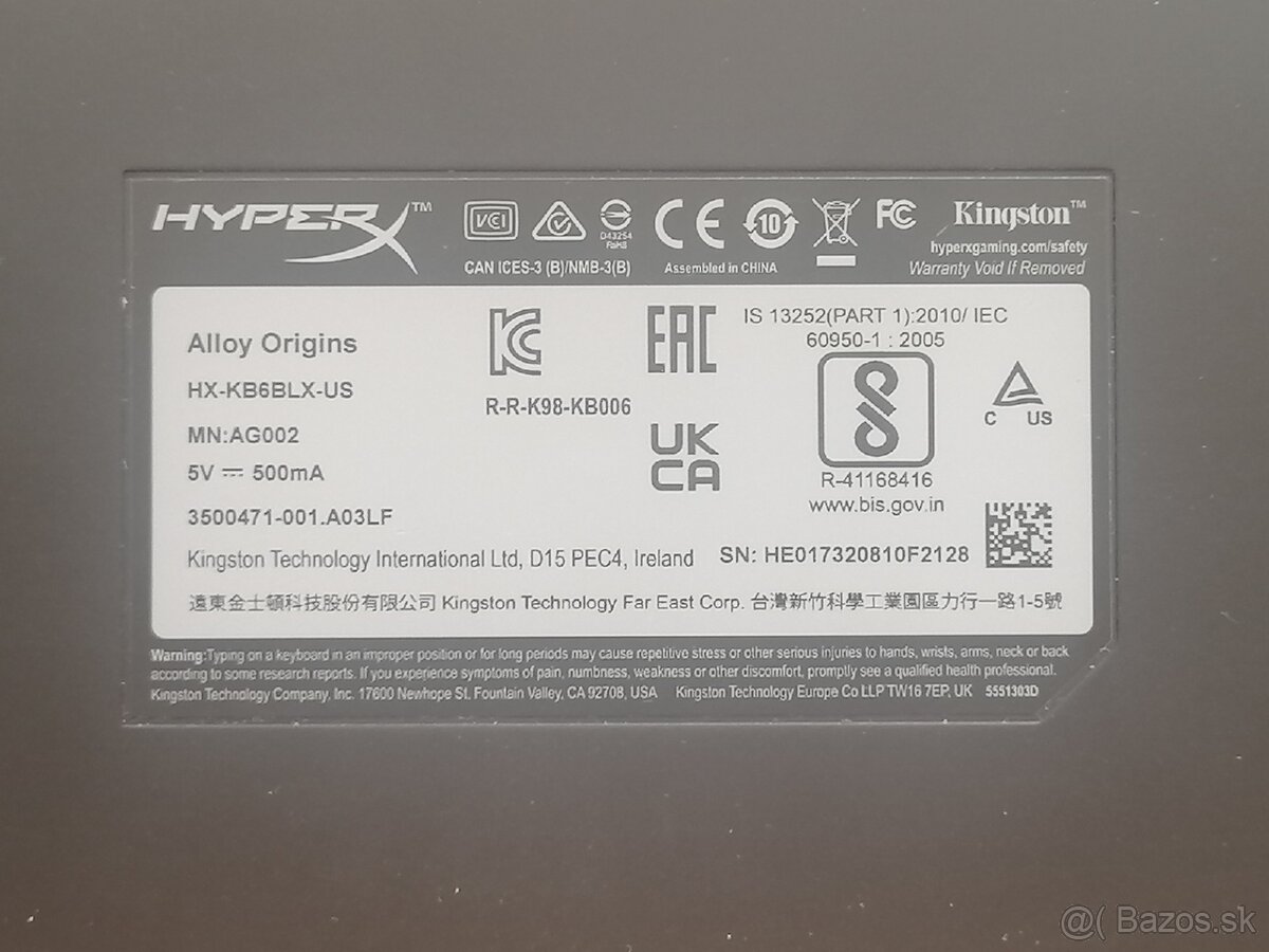 Klávesnica HyperX Alloy Origins - 3