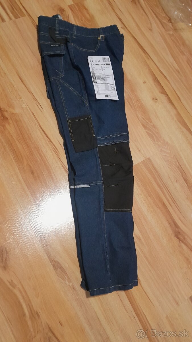 Predám pracovné riflove nohavice č.56 - 3