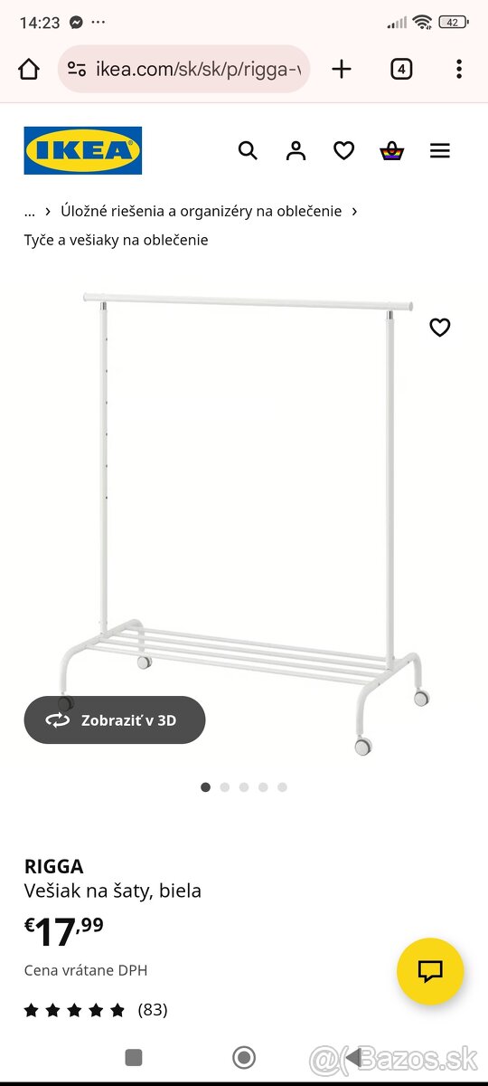 Stojan na oblečenie IKEA - 3