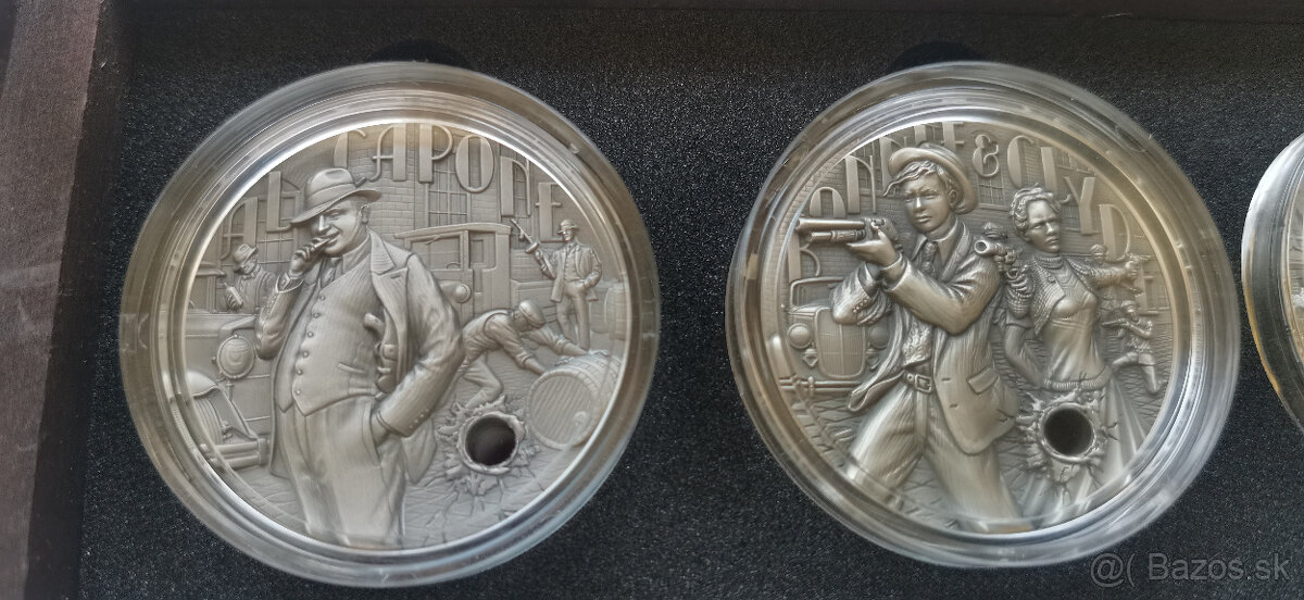 Kompletní sada Gangster - stříbrné mince - 3