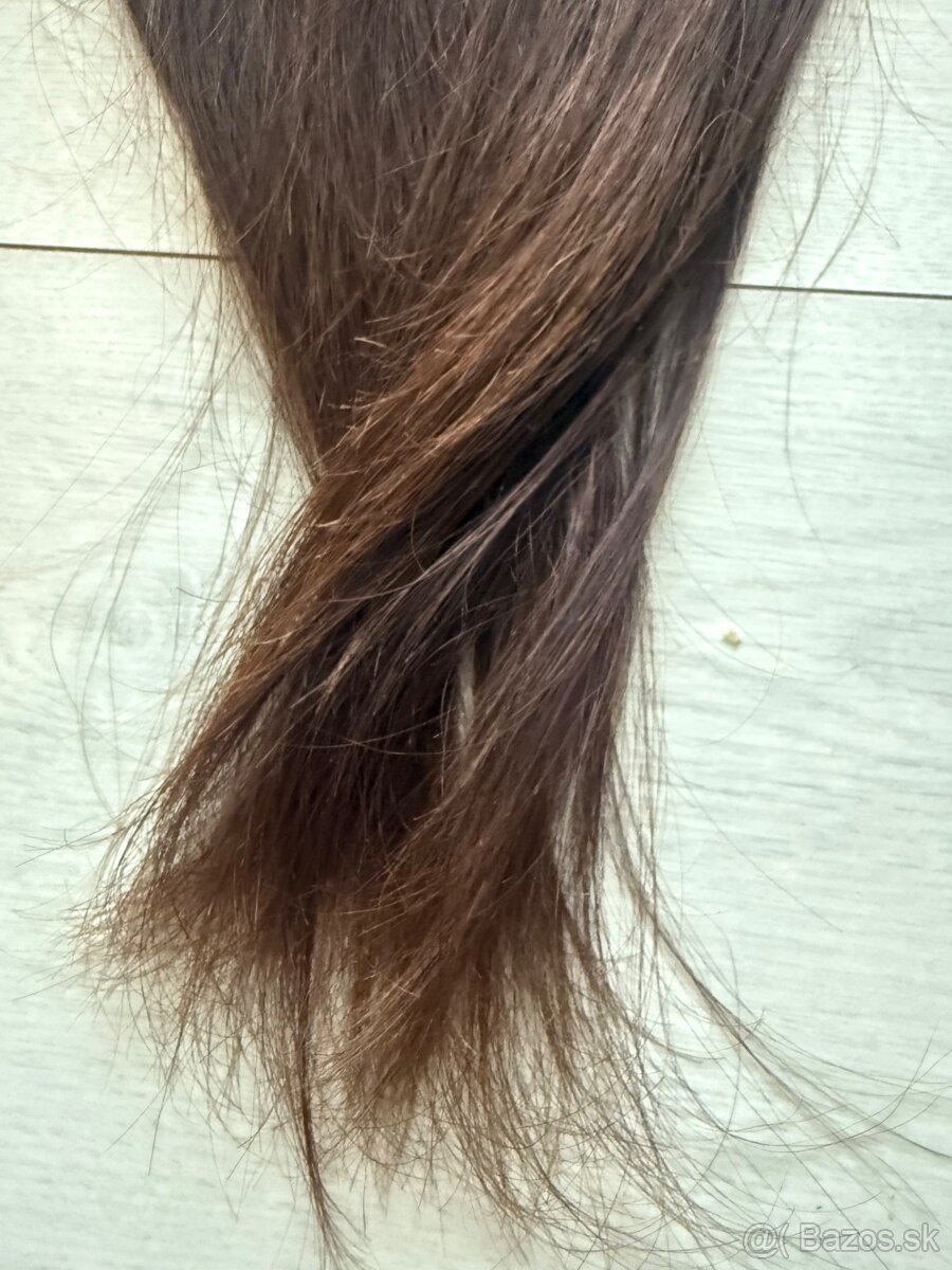 Clip in živé vlasy - hnedá - 3