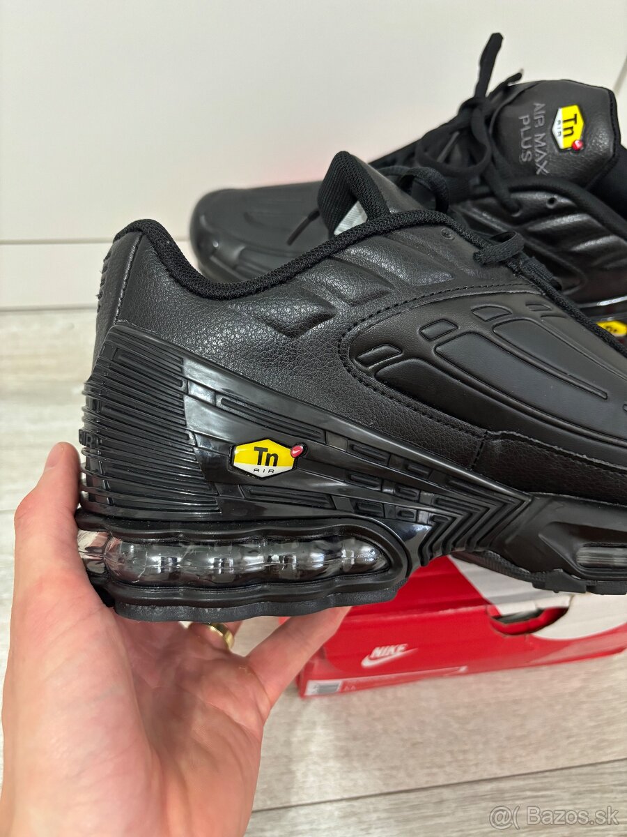 Nike air max plus 3 leather black - 3