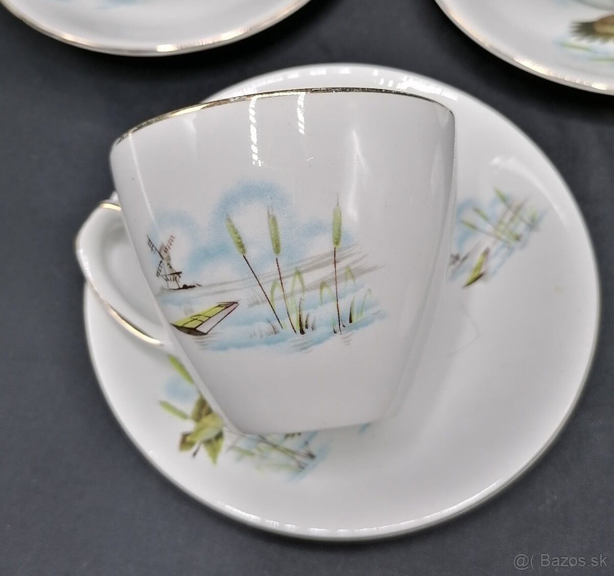 Alfred Meakin, šálky s podšálkami, porcelán - 3