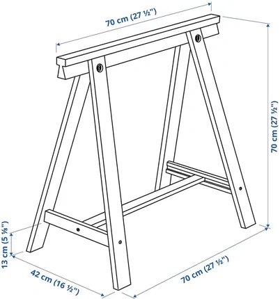 Predám podstavec pod stôl/nohy stola IKEA Oddvald - 3