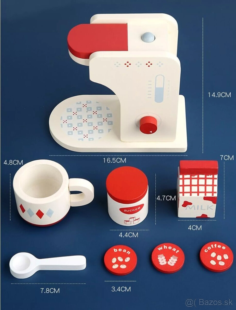 Drevená hračka Kávovar, nová, nerozbalená - 3