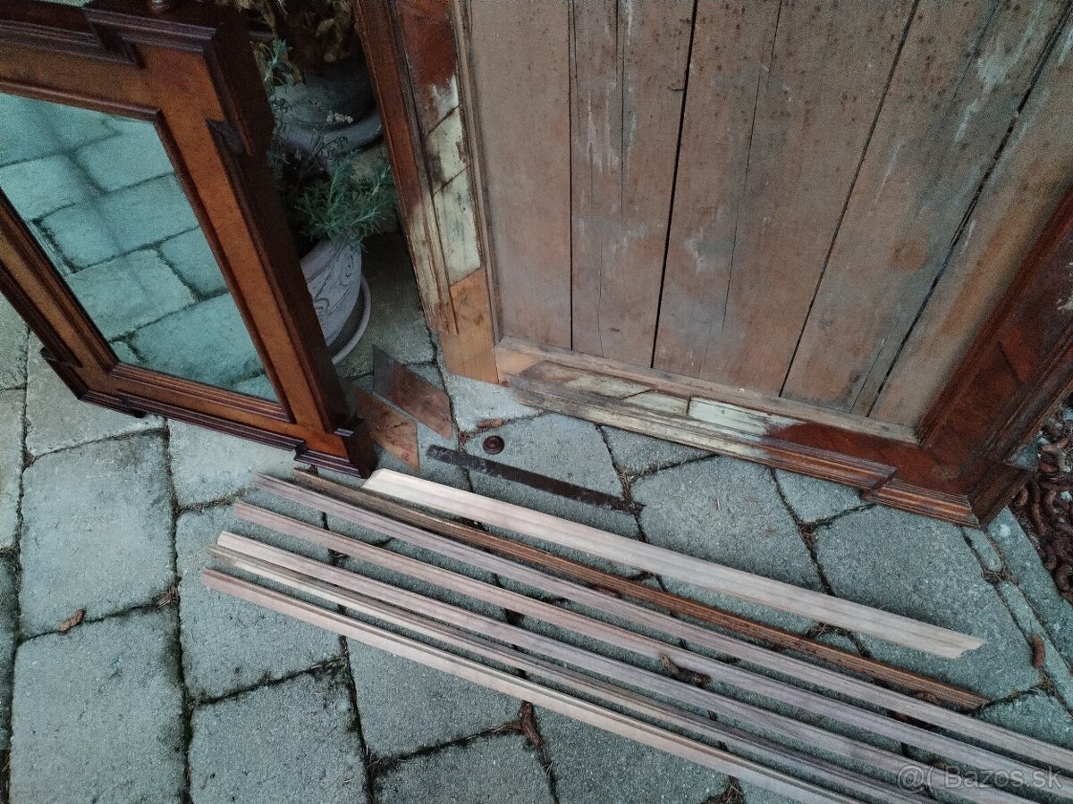 Starožitné zrkadlo +veľký rám - 3