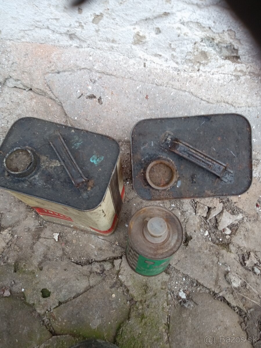 Staré od oleja plech.nadoby - 3