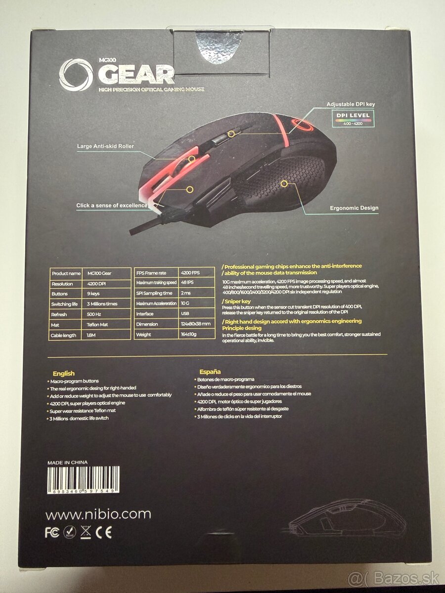 Herná myš Nibio MG100 Gear - 3
