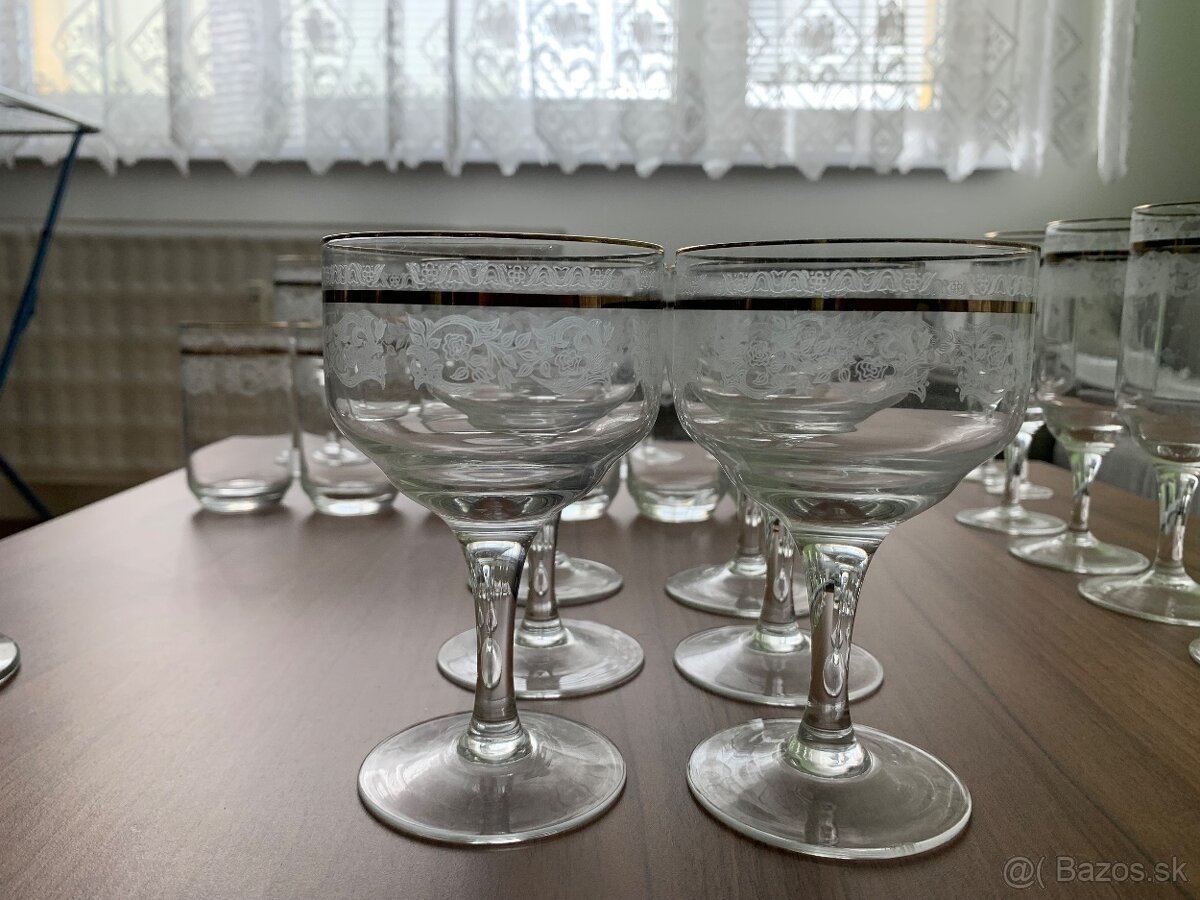 Poháre na víno, šampanské, pivo, koňak, vodu, TOP STAV - 3