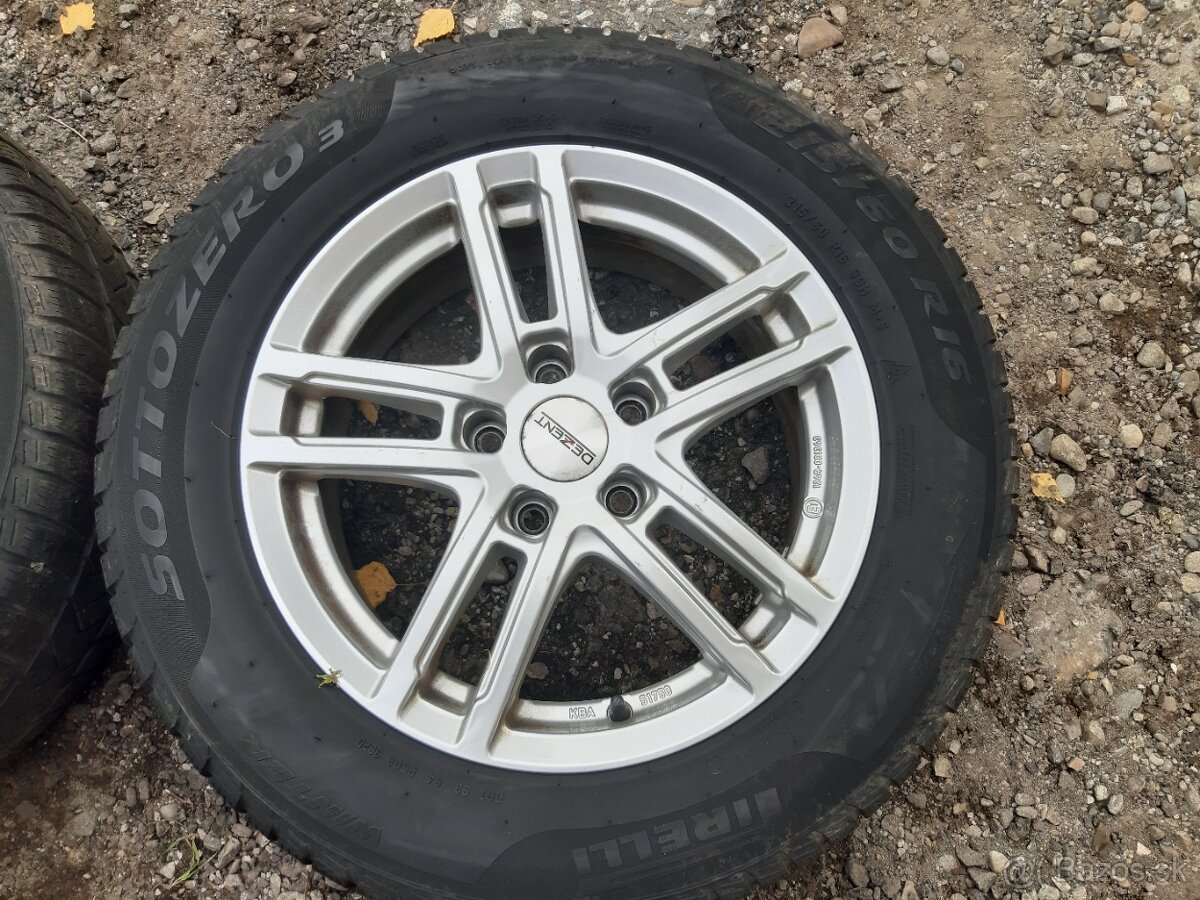 ZIMNA SADA 5x112r16 obuté 215/60r16 - 3