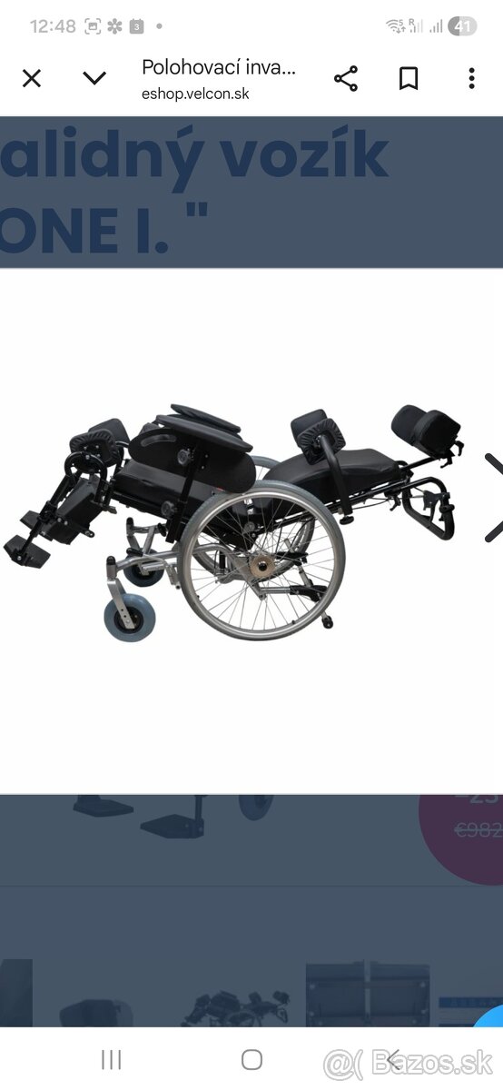 Polohovateľný invalidný vozík - 3