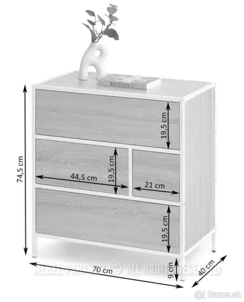 komoda dub+cierna - 3