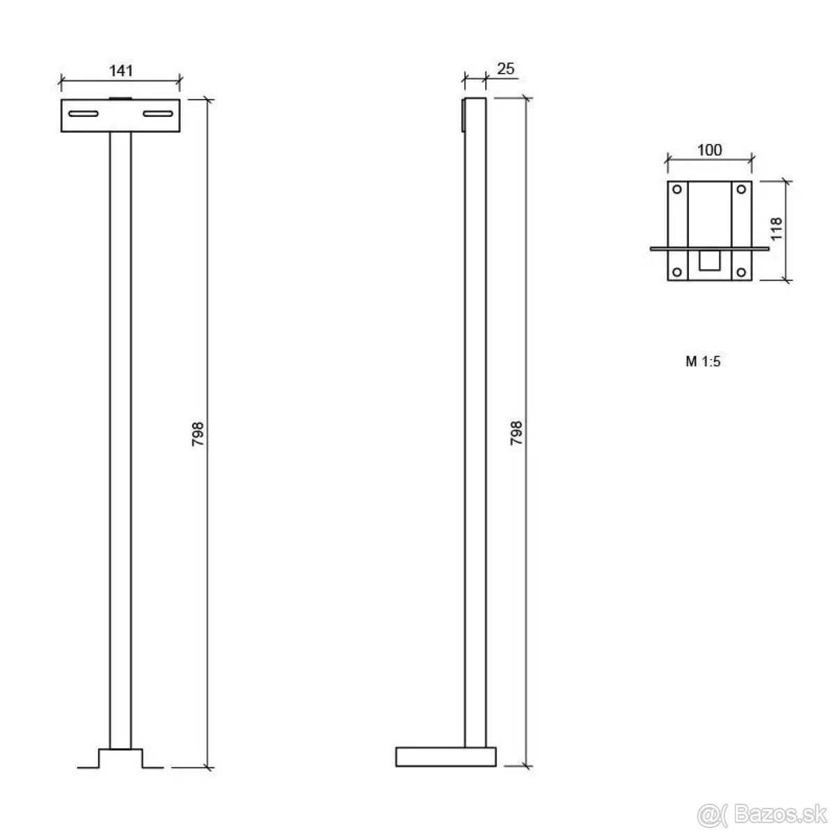 Držiak pre reflektory 5ks - 3