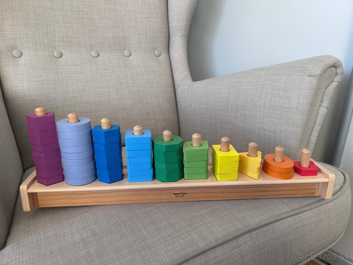 Melissa & Doug tvary, farby a čísla_drevené montessori hry - 3