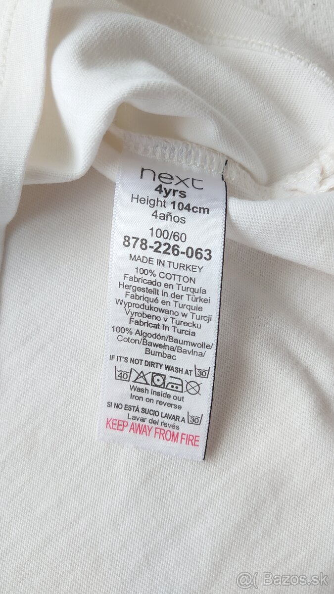 Nádherné kvalitné bavlnené kvietkované tričko značky Next - 3
