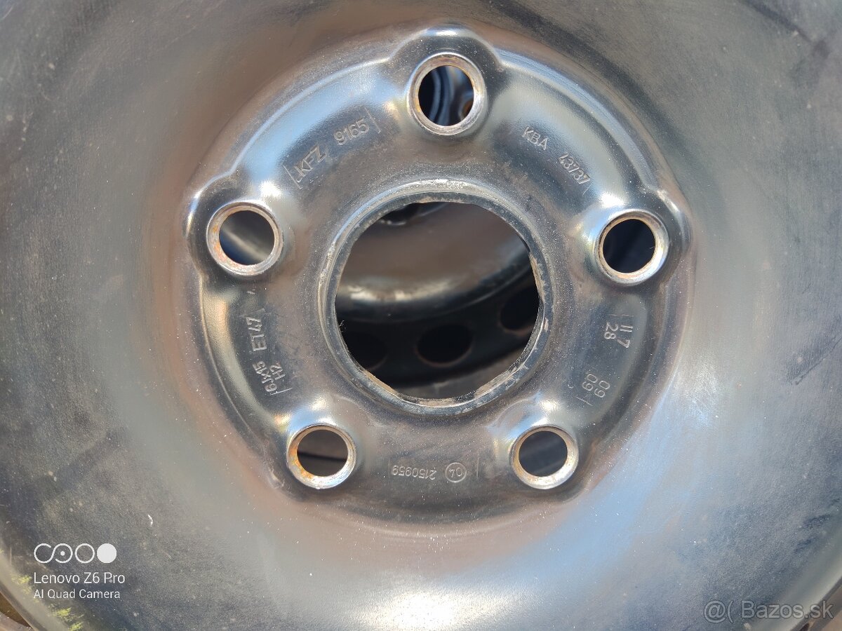 Predám disky 6Jx15 H2 ET47 + zimné pneu Michelin Alpin 195/6 - 3