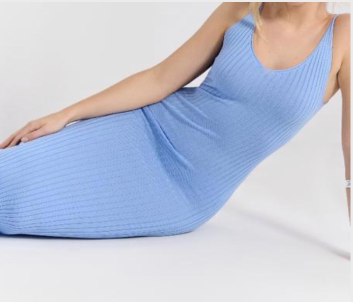 ——————-Nové bledomodré šaty, S/36, 10 E————— - 3