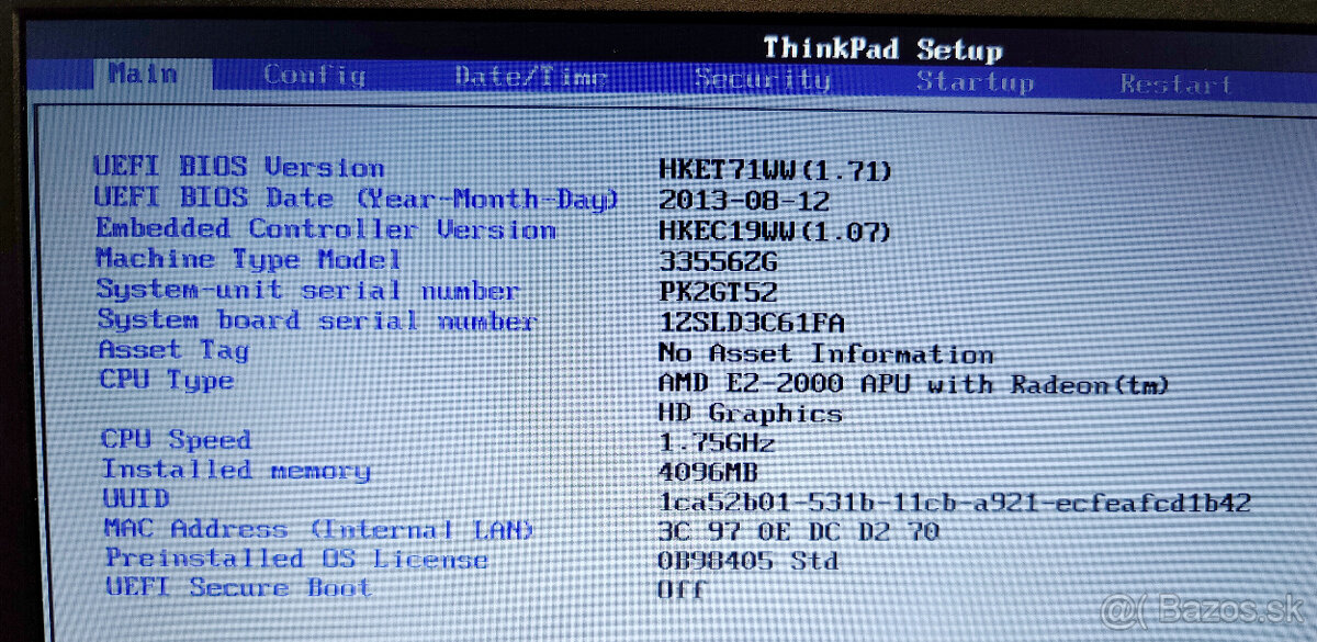 Lenovo E335 DIELY - doska, klávesnica, touchpad a iné - 3